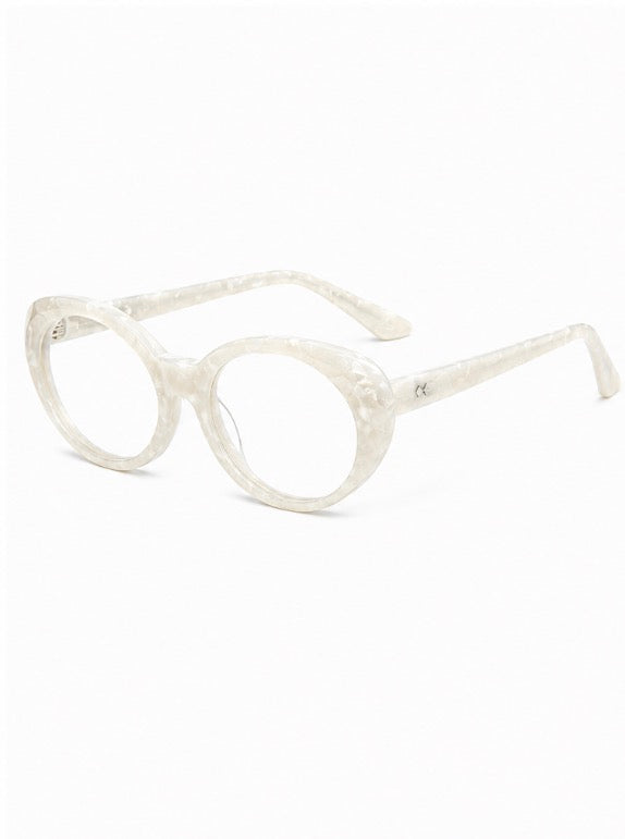 Pearl Clutch — White Marble